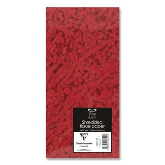 Eurowrap Shredded Tissue Paper Red 20g
