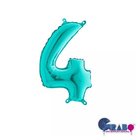 Grabo Foil Balloon Tiffany 14" Number 4