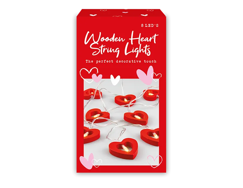 Gem Imports String Lights LED Hearts 8pcs 1.5m