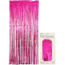Door Curtain Foil 90cm x 2.4m Metallic Fuchsia