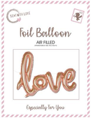 Foil Balloon Script Love In Rose Gold 28