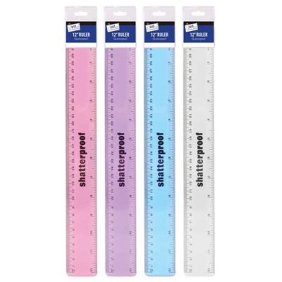 Shatterproof Metallic Ruler 12