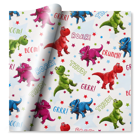 24pk Giftwrap Dinosaur + 12 FREE Tags