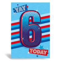 Prelude Pzazzle C50 Birthday Age 6 6pk