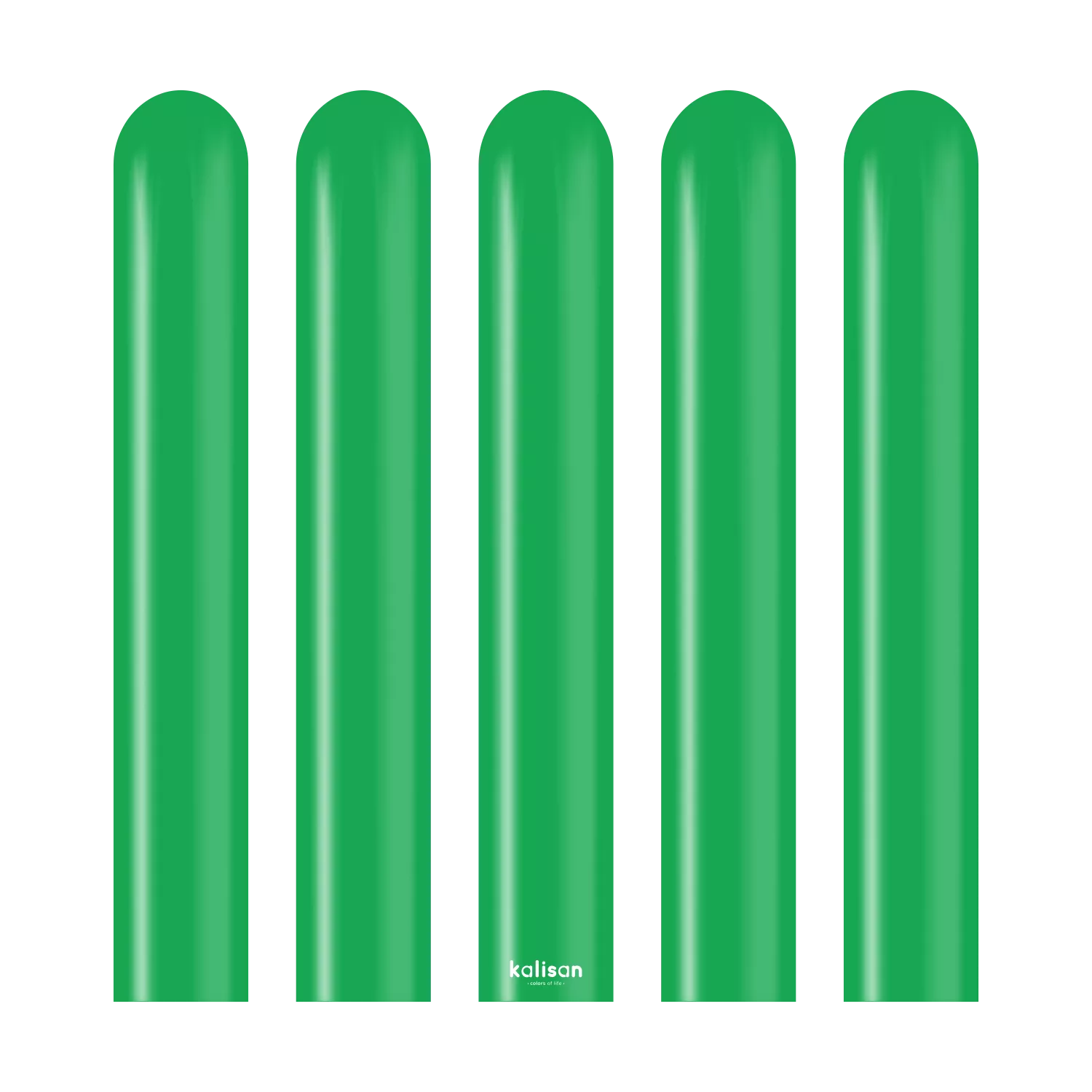Kalisan 260 Nozzle Up Latex Green modeling tools, 100-pack, for latex art and craft projects, featuring green latex nozzles.