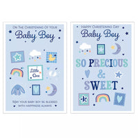 Set of 12 Poppyhill Christening cards featuring elegant designs for special occasions, displayed in a neatly arranged pack.