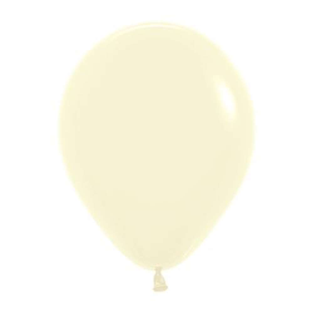 Sempertex 50 Pack Latex Balloons Pastel Yellow 12