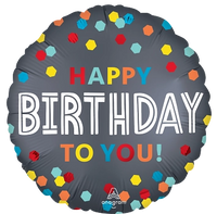 Anagram Foil Balloon Confetti Burst Birthday 18