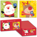 IG Design Group 20 Pack Cards Mini Square Santa