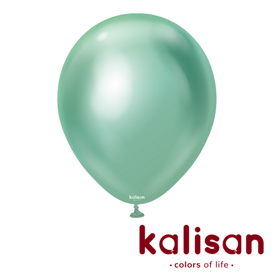 Kalisan Mirror Green 18" Latex Balloons 25pk