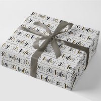 24pk Giftwrap Numeral Age 30 + 12 FREE Tags