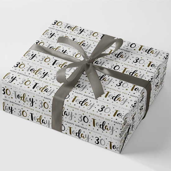 24pk Giftwrap Numeral Age 30 + 12 FREE Tags