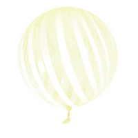 Yellow Stripes 18"-22" Sphere Vortex Balloon