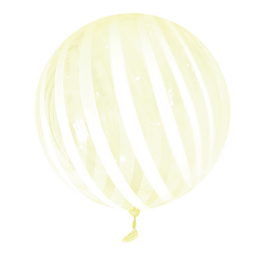 Yellow Stripes 18"-22" Sphere Vortex Balloon
