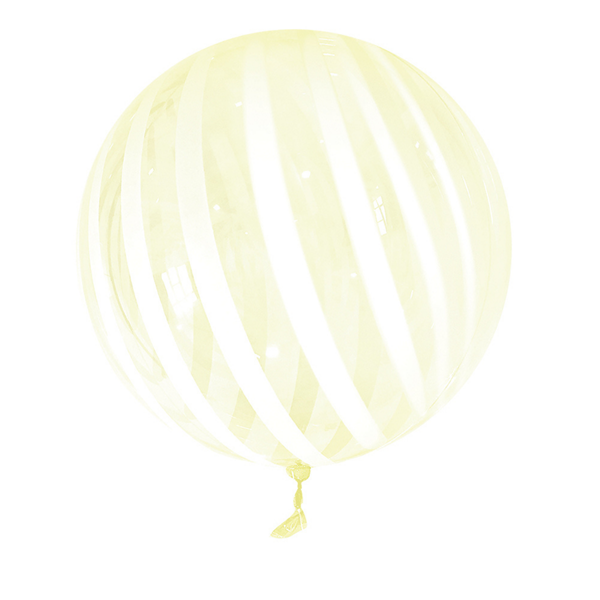 Yellow Stripes 18"-22" Sphere Vortex Balloon