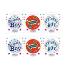 Birthday Boy Small Badges 6pk