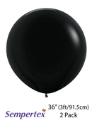 Sempertex Black 36" Latex Balloons 2pk 36" (2pk)