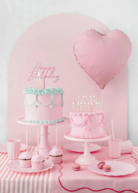PartyDeco Foil Balloon Matte Pink Heart 18