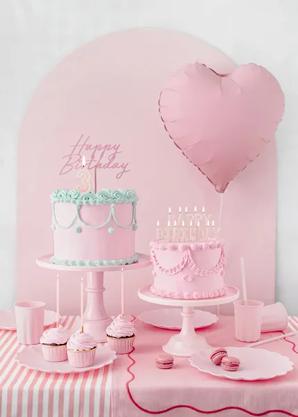 PartyDeco Foil Balloon Matte Pink Heart 18