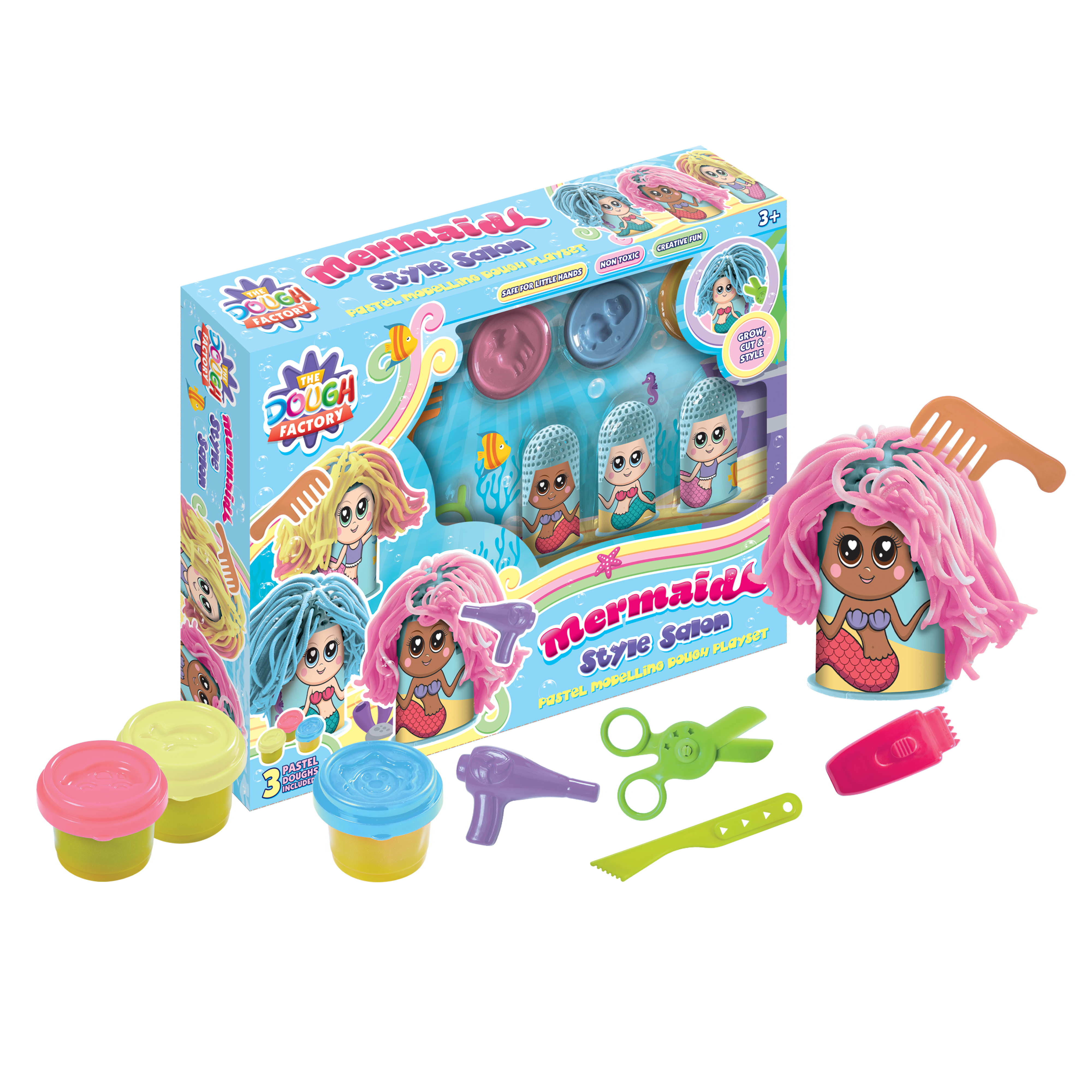 Dough Mermaid Glitter Hair Salon