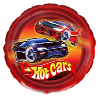 Flexmetal Hot Cars Round 18" Foil Balloon