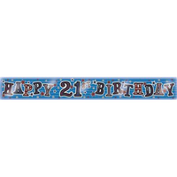 Giftzone Banner Age 21 Male Blue 2.6M