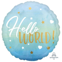Anagram Foil Balloon 18" Round Blue Baby Boy