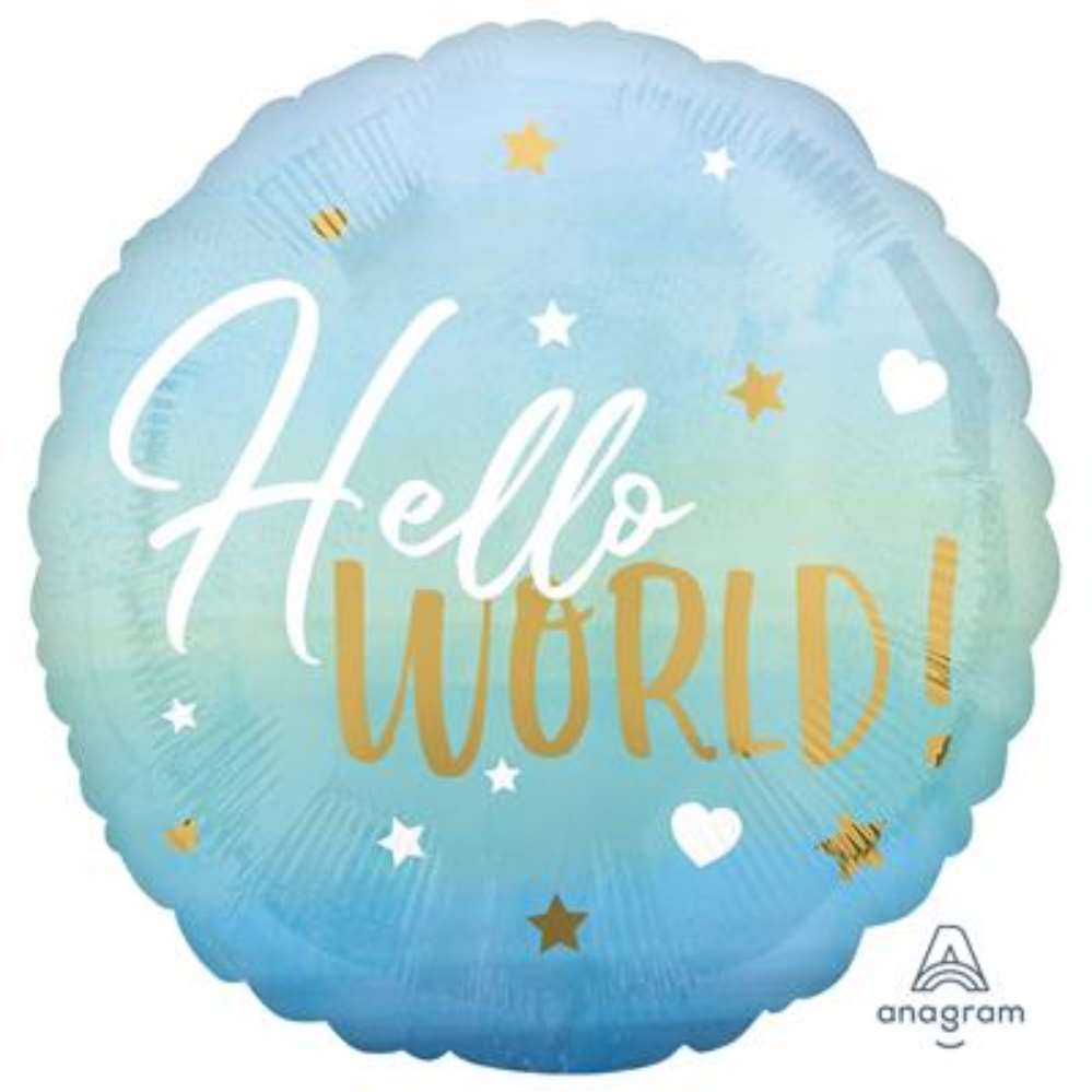Anagram Foil Balloon 18" Round Blue Baby Boy