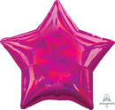 Anagram Foil Balloon Iridescent Magenta Star 18
