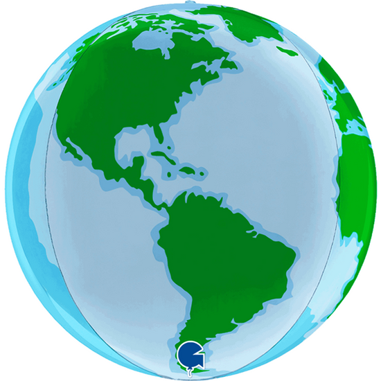 Grabo Foil Balloon Earth World Globe 15"