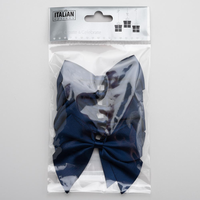 Italian Options 6 Pack Ribbon Bows Navy 10cm
