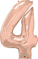 Qualatex Foil Balloon Rose Gold 34" Number 4