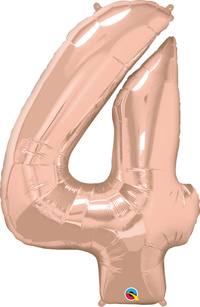 Qualatex Foil Balloon Rose Gold 34" Number 4