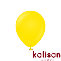 Kalisan Standard Yellow 12" Latex Balloons 100pk