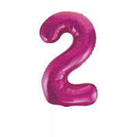 Unique Foil Balloon Pink Glitz 34" Number 2
