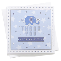Elephant Blue Thank You Cards 6pk