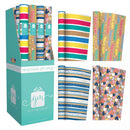 Rollwrap Fashion Kraft paper rollwrap by IG Design Group, 2 meters long, 36-pack of kraft gift wrapping paper rolls.