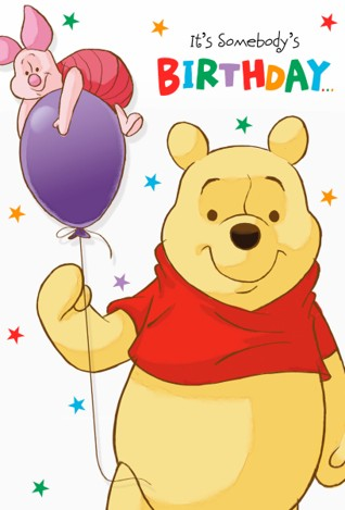 Hallmark 6 Pack Cards C32 Birthday Winnie The Pooh