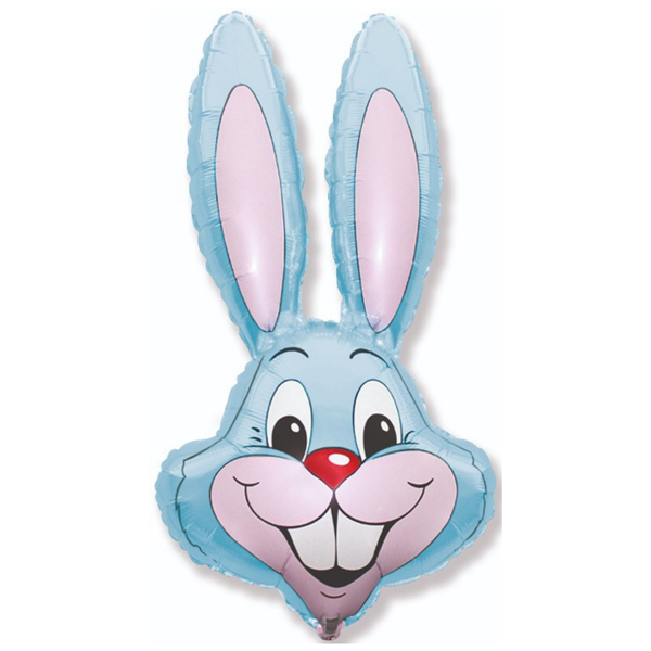 Jumbo Pastel Blue Rabbit 35" Foil Balloon (Loose)