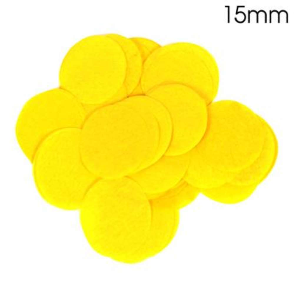 Confetti Round Bio-Degradable 15mm 14g Yellow