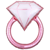 Anagram Foil Balloon Blush Wedding Ring 30"