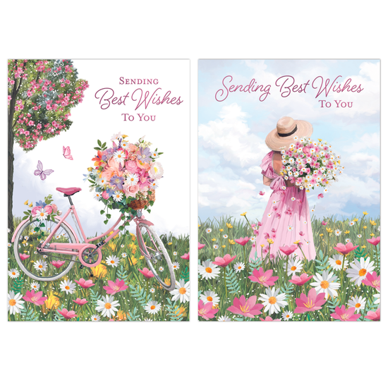 Poppyhill 12 Pack Cards C50 Best Wishes