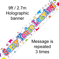 Oaktree Banner Sorry You're Leaving 9ft