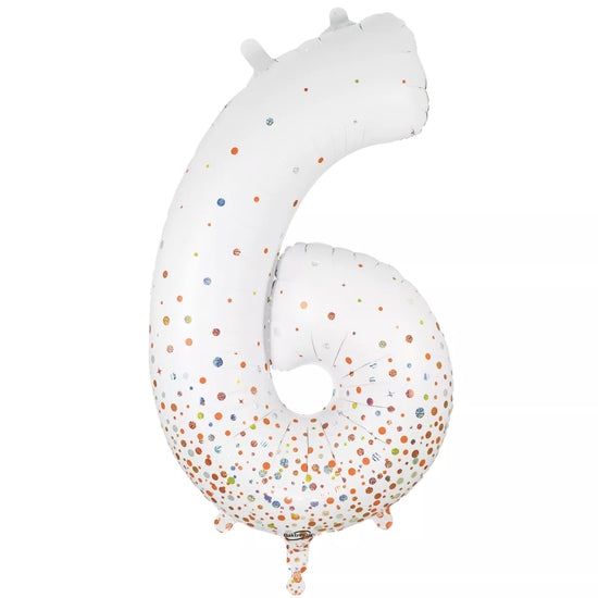 Oaktree Foil Balloon Fizz Rose Gold 34" Number 6