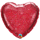 Qualatex Glittergraphic Red Heart 18" Foil (Loose)