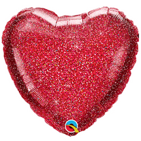 Qualatex Glittergraphic Red Heart 18" Foil (Loose)