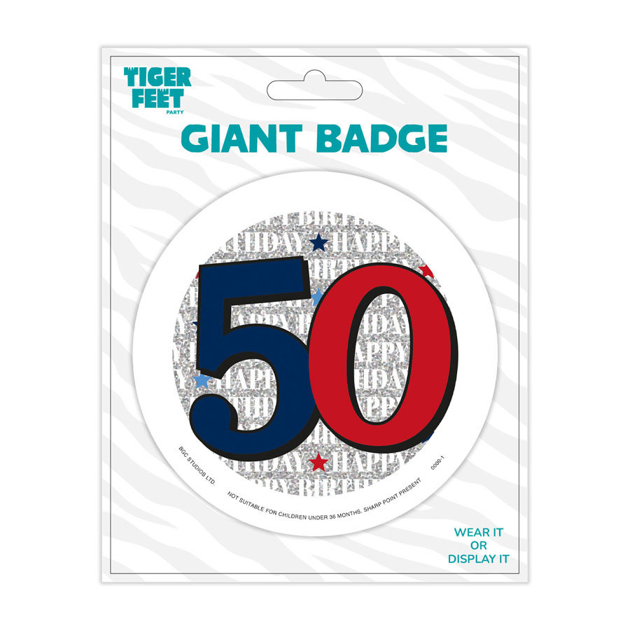 Big Badges Age 50 Male 6pk