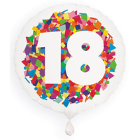 Unique Foil Balloon Bright Confetti Age 18 18"