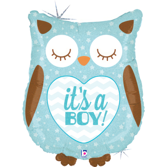 It's A Boy Owl 26" Foil Balloon