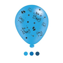 Assorted 10-inch APAC latex printed balloons featuring "It's a Boy" designs for baby shower celebrations.